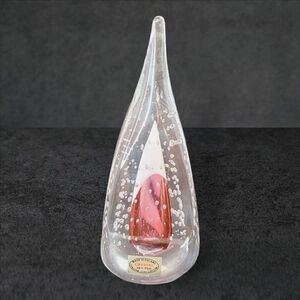 Poland 24% Lead Crystal Hersey's Kiss Shaped Paperweight Red Design